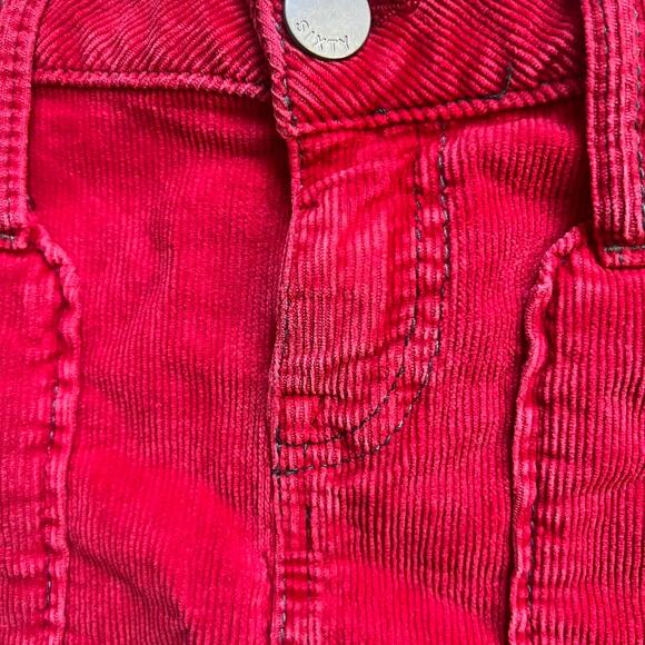 Miss Sixty Red Mini Skirt Y2K Low Rise Stretch Corduroy Micro Skirt 2000s - Picture 4 of 6